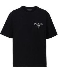 Prada - Jersey T-shirt With Logo - Lyst
