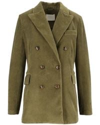 Circolo 1901 - Double-Breasted Corduroy Blazer - Lyst
