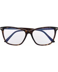 Tom Ford - Tortoise Square Frame Glasses - Lyst