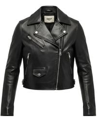 Fendi - Veste Motarde En Cuir Nappa Lisse - Lyst
