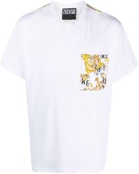 Versace - Barocco-print Contrasting T-shirt - Lyst