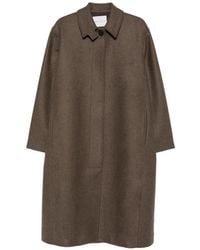 Studio Nicholson - Ria High-Neck Concealed-Fastening Coat - Lyst