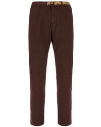 White Sand - Belted Elasticated-Waist Trousers - Lyst