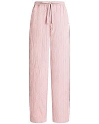 Dolce & Gabbana - Crinkled Striped Fabric Vanity Trousers - Lyst