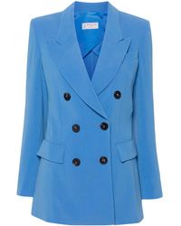 Alberto Biani - Double-Breasted Crepe Blazer - Lyst