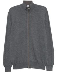 Gran Sasso - Zip-Up Wool Cardigan - Lyst
