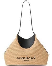 Givenchy - Small Facet Logo-Print Woven Shoulder Bag - Lyst