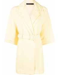 FEDERICA TOSI - Belted Linen-blend Jacket - Lyst