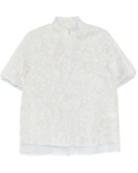 Shiatzy Chen - Jacke Aus Organza Mit Mandarinkragen - Lyst