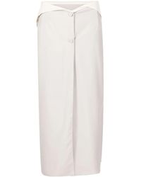 ROKH - Falda Midi Con Abertura Lateral - Lyst