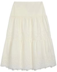 Momoní - Jupe Longue Reina À Broderie Anglaise - Lyst