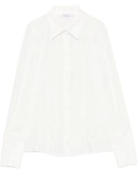 Patrizia Pepe - Jacquard-Patterned Poplin Shirt - Lyst