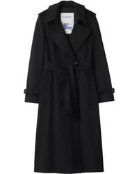 Burberry - Long Cashmere Kensington Trench Coat - Lyst