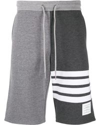 Thom Browne - Pantalones cortos de deporte con motivo 4-Bar - Lyst