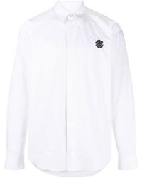 Roberto Cavalli - Logo-embroidered Cotton Shirt - Lyst