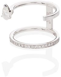 Repossi - Serti Sur Vide 18kt White Gold Diamond Ring - Lyst