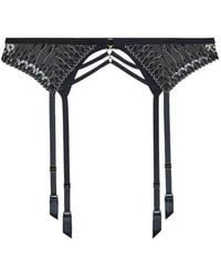 Aubade - Voodoo Kiss Embroidered Strappy Suspender Belt - Lyst
