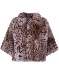 Liviana Conti - Lynx-Motif Faux-Fur Coat - Lyst