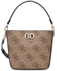 Guess - Mini Karnilla Monogram Bucket Bag - Lyst