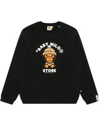 A Bathing Ape - Embroidered Crew-Neck Sweatshirt - Lyst