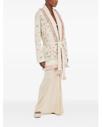 Alanui - Bandana Jacquard Fringed Cardi-Coat - Lyst