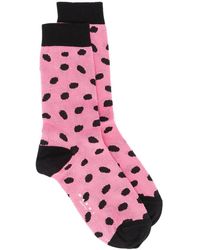 Marni Calcetines con motivo de lunares - Rosa
