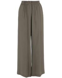 F.it - Elasticated-Waist Wide-Leg Trousers - Lyst