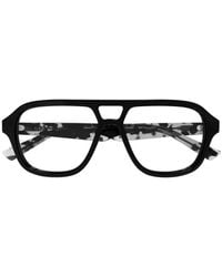 Gucci - Pilot-Frame Tortoiseshell-Effect Glasses - Lyst