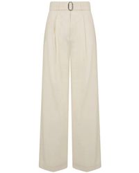 Moorer - Belted Wide-Leg Trousers - Lyst