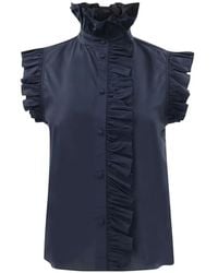 CHRISTY LYNN - Marfa Ruffled Sleeveless Top - Lyst