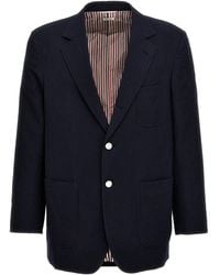 Thom Browne - Single-Breasted Seersucker Blazer - Lyst