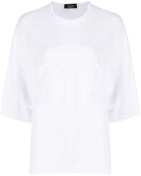 A.W.A.K.E. MODE - T-Shirt aus Bio-Baumwolle mit Slipperdetail - Lyst