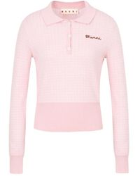 Marni - Jacquard Embroidered Polo Shirt - Lyst