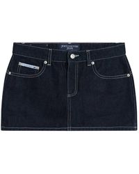Juicy Couture - Denim Mini-Rok Met Geborduurd Wapenschild - Lyst
