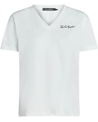 Karl Lagerfeld - Vネック Tシャツ - Lyst