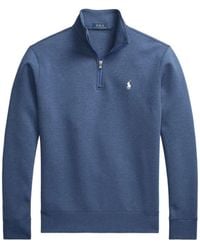 Polo Ralph Lauren - Quarter-Zip Logo-Embroidered Sweatshirt - Lyst