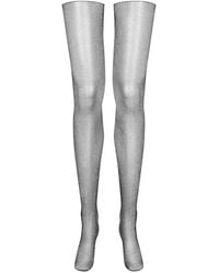 Maison Close - Lurex-Detail Mesh Stockings - Lyst