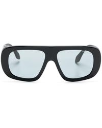 Giorgio Armani - Engraved-logo Oversize-frame Sunglasses - Lyst