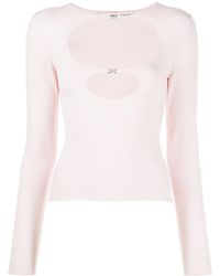 Alexander Wang - Top A Maniche Lunghe Con Dettaglio Cut-Out - Lyst
