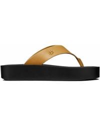 Tory Burch - Logo-Embossed Platform Flip-Flop - Lyst
