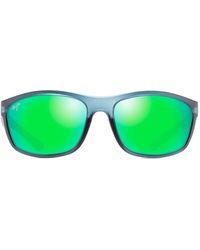 Maui Jim - Nuu Landing Rectangle-Frame Sunglasses - Lyst
