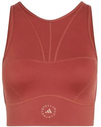 adidas By Stella McCartney - Cut-Out Logo-Print Top - Lyst