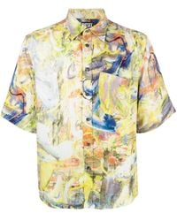 DIESEL - Abstract-print Short-sleeve Shirt - Lyst
