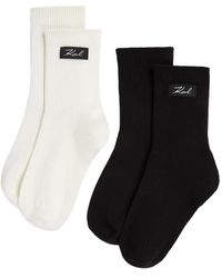 KARL LAGERFELD - Signature-Logo Socks (Pack Of Two) - Lyst