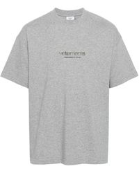 Vetements - Rubberised-logo Cotton T-shirt - Lyst