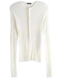 Ann Demeulemeester - Ribbed-Knit Long-Sleeve T-Shirt - Lyst