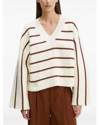 Gestuz - Pull Rayé À Col V - Lyst