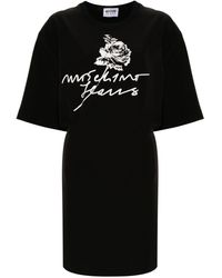 Moschino Jeans - Logo-print T-shirt Dress - Lyst