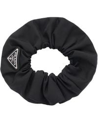 Prada - Triangle-Logo Scrunchie - Lyst