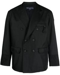 Comme des Garçons - Panelled Twill Double-breasted Blazer - Lyst